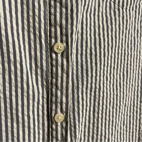 Vineyard Vines Blue & White Striped Button Blouse Front Size 4 - Picture 9 of 14